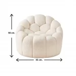 Baloon teddy armchair white sofaturkey 4