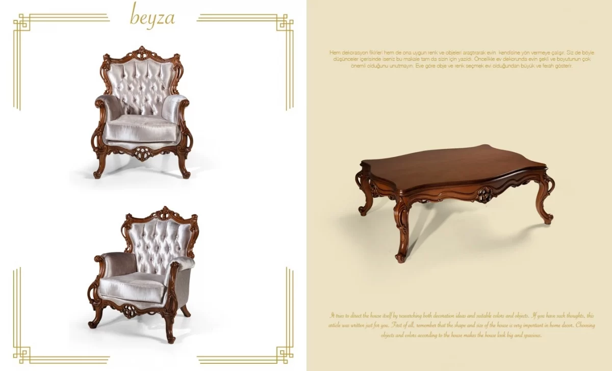 Beyza Luxury Classic Sofa Set Avantgarde 3 3 1 3