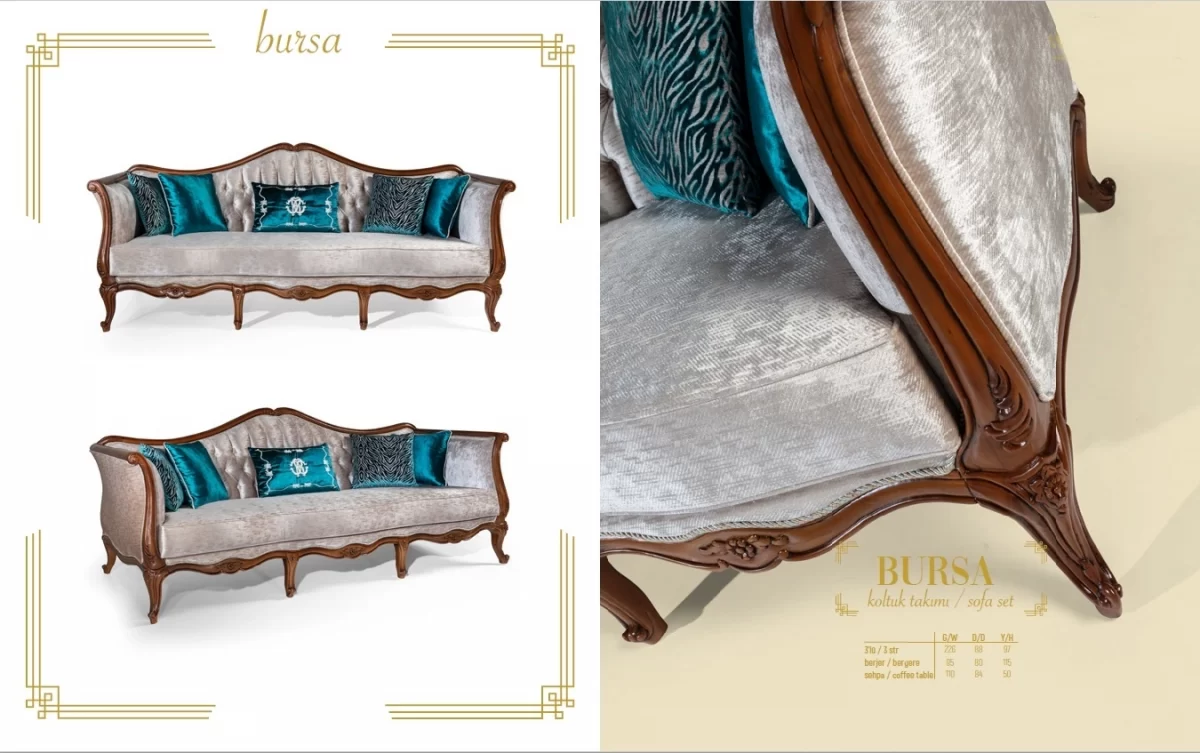 Bursa Luxury Classic Sofa Set Avantgarde 3 3 1 2
