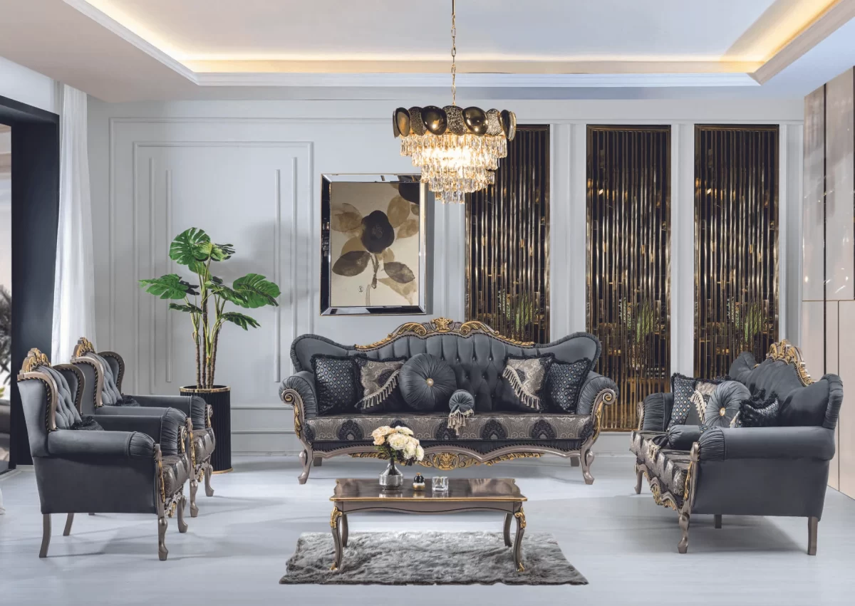 Efsun Luxury Classic Sofa Set Avantgarde 2