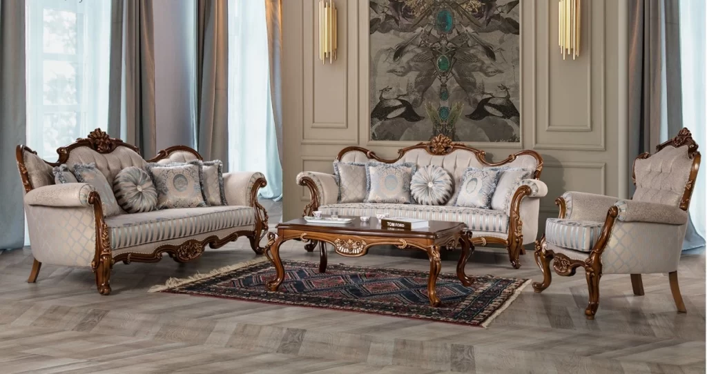 Hanedan Luxury Classic Sofa Set Avantgarde 3 3 1
