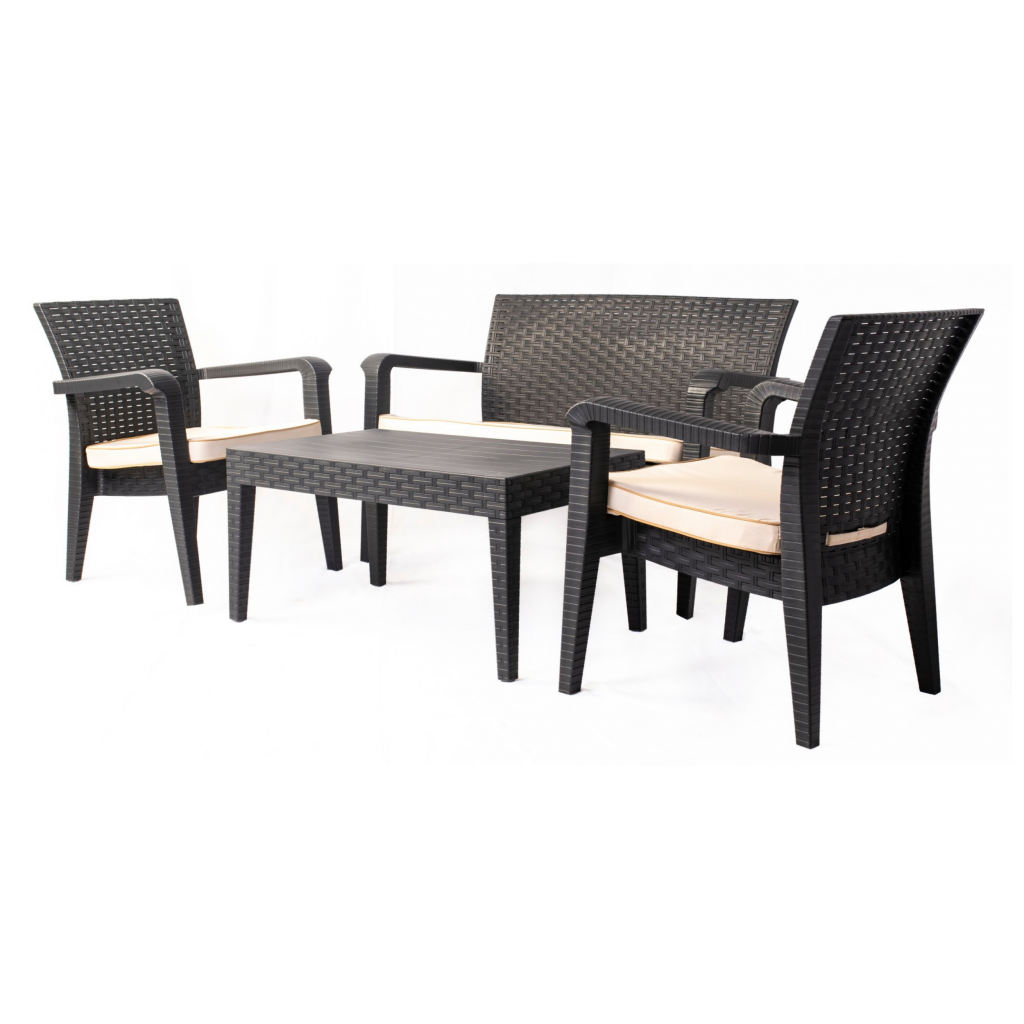 Lingus Lounge Set 2 Seater Anthracite Outdoor Balcony Garden Restaurant Cafe