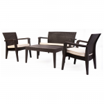 Lingus Lounge Set 2 Seater Brown Outdoor Balcony Garden Restaurant Cafe 2