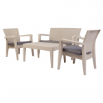 Lingus Lounge Set 2 Seater Cream Outdoor Balcony Garden Restaurant Cafe