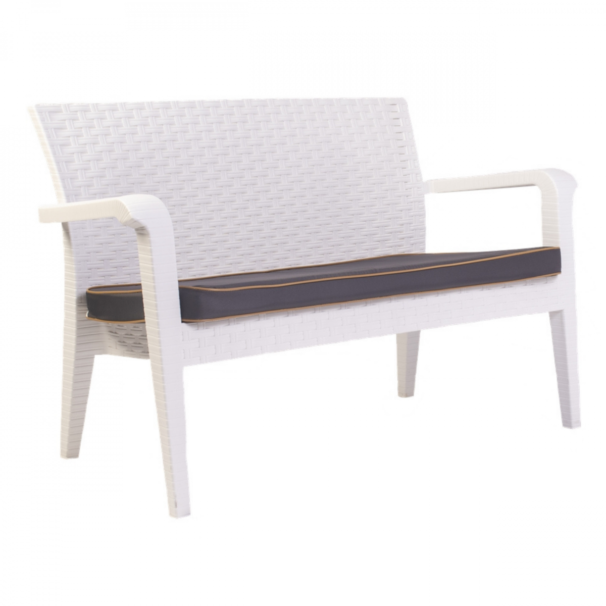 Lingus Lounge Sofa 2 Seater White Outdoor Balcony Garden Restaurant Cafe