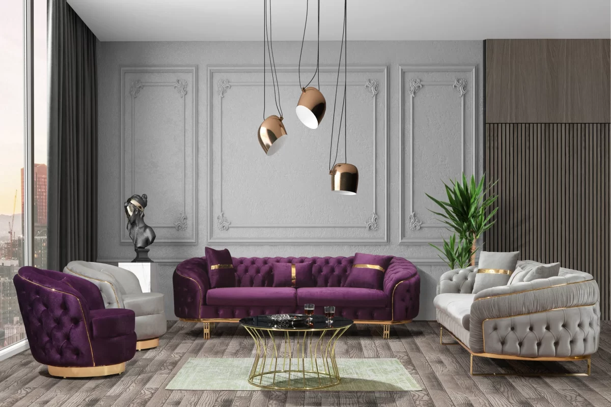 Mileny Sofa Set 3 3 1 1 Luxury Design