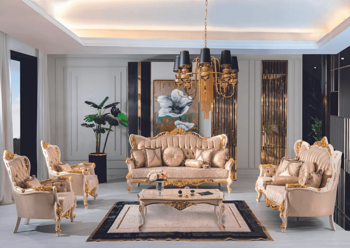 Mona Luxury Classic Sofa Set Avantgarde 3 1