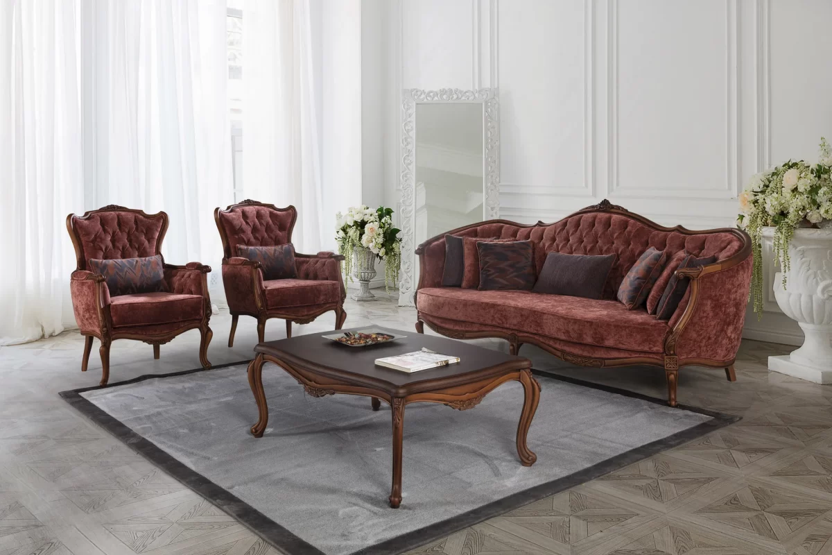 Rosa Luxury Classic Sofa Set Avantgarde 3 1 Sofa Turkey 2
