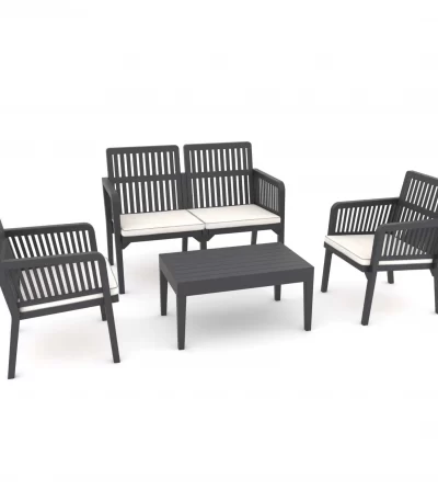 Tolia Lounge Set Anthracite 2 Seater Outdoor garden balcony cafe restaurant