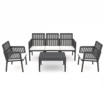 Tolia Lounge Set Anthracite 3 Seater Outdoor garden balcony cafe restaurant