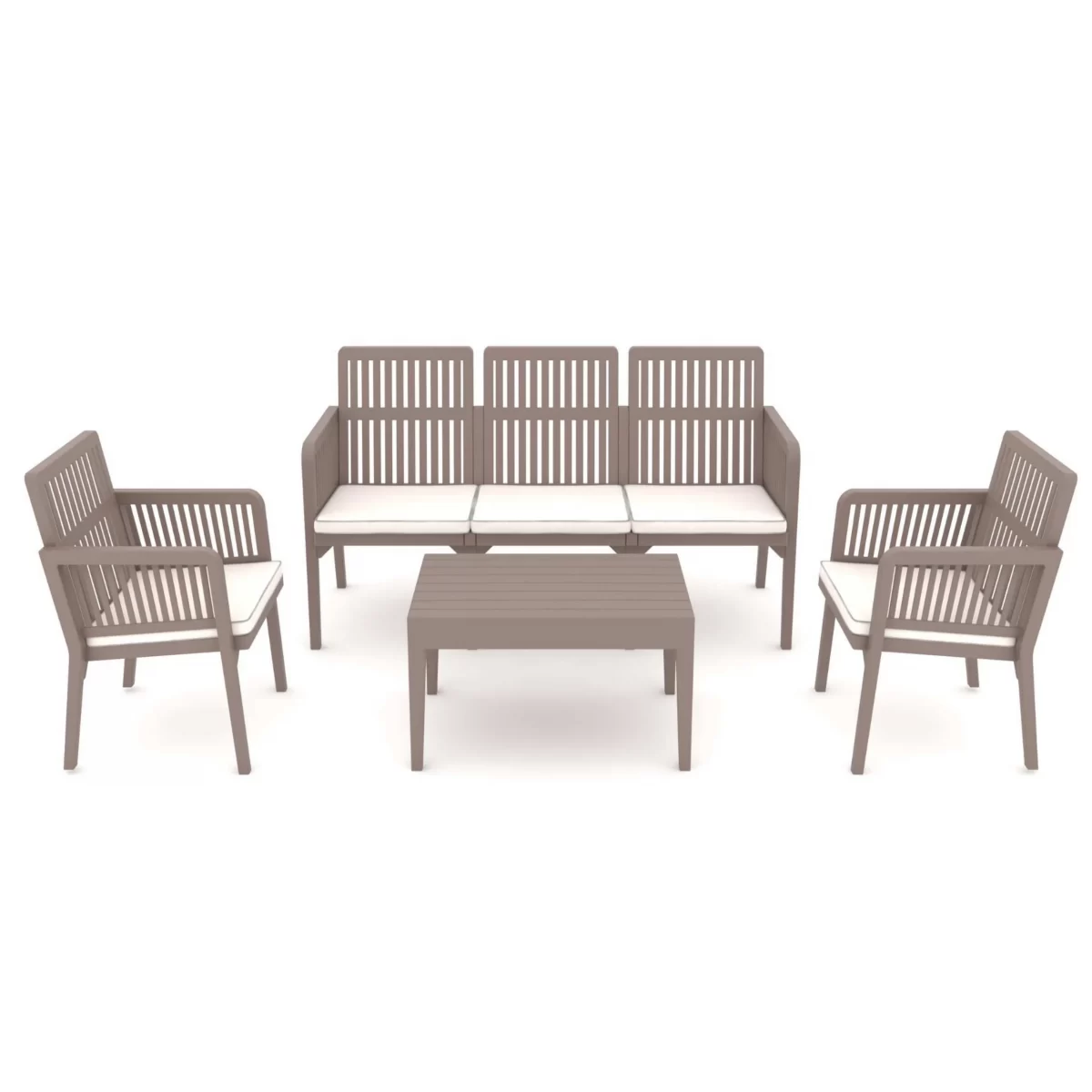 Tolia Lounge Set cappuccino 3 Seater Outdoor garden balcony cafe restaurant