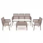 Tolia Lounge Set cappuccino 3 Seater Outdoor garden balcony cafe restaurant