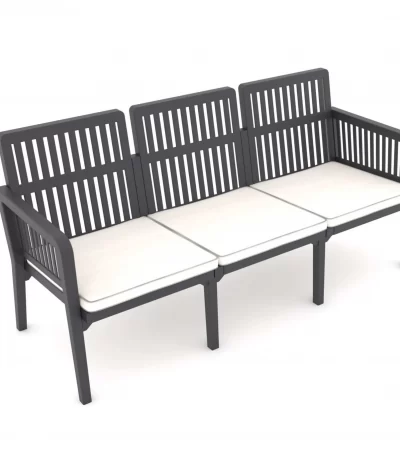 Tolia Lounge Sofa Anthracite 3 Seater Outdoor garden balcony cafe restaurant