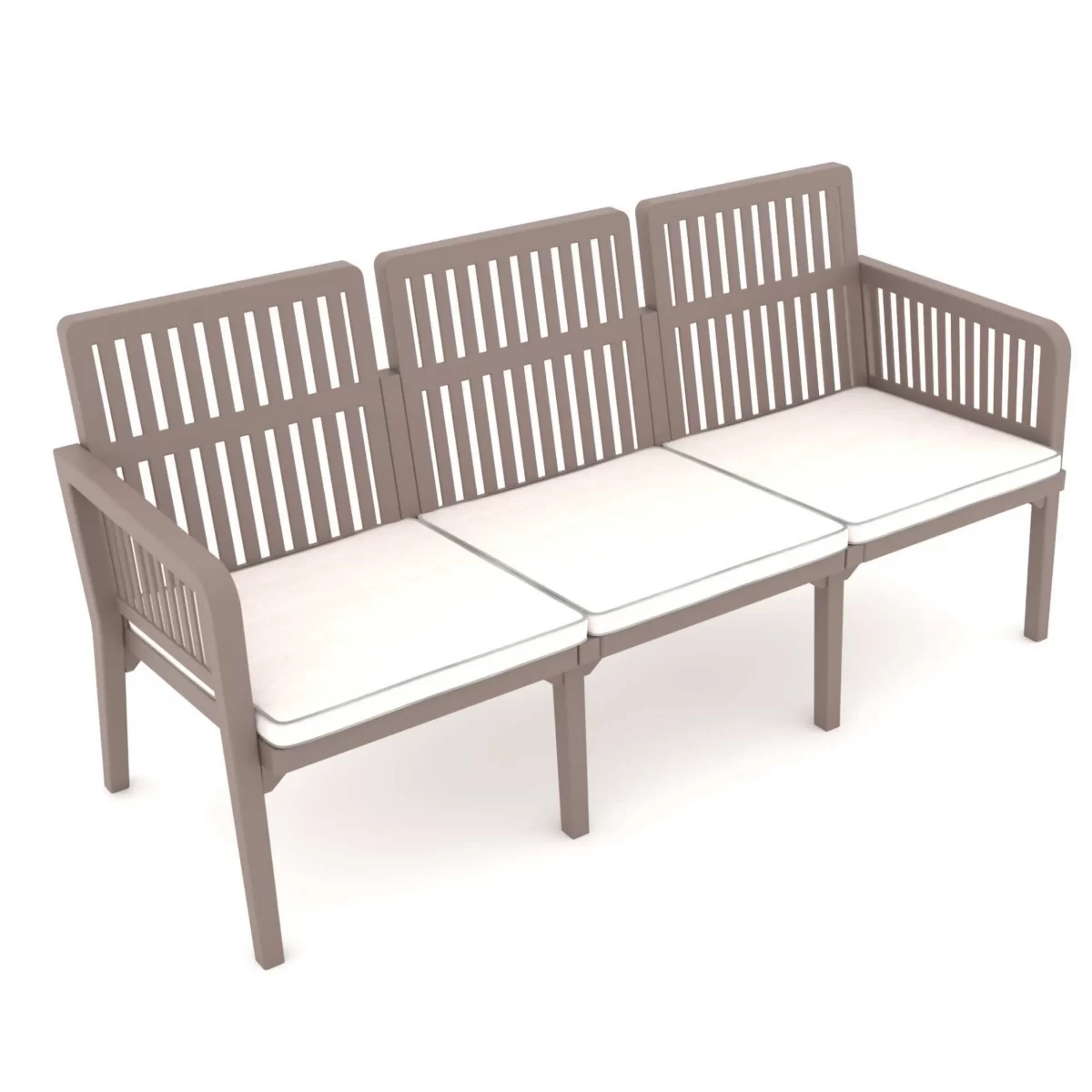 Tolia Lounge Sofa cappuccino 3 Seater Outdoor garden balcony cafe restaurant