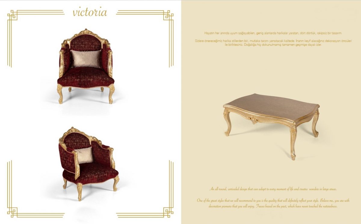 Victoria Luxury Classic Sofa Set Avantgarde 3 3 1
