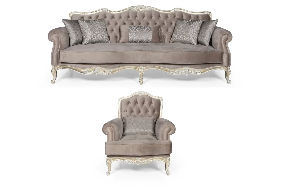 Vitis Luxury Classic Sofa Set 3 1 Avant Garde SofaTurkey
