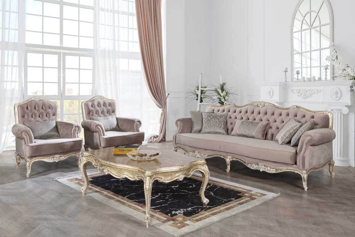Vitis Luxury Classic Sofa Set 3 1 Avant Garde SofaTurkey 2