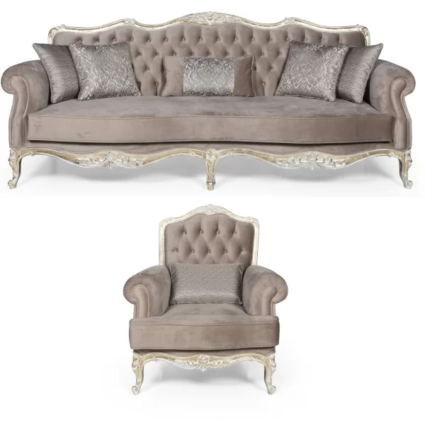 Vitis Luxury Classic Sofa Set 3 1 Avant Garde SofaTurkey