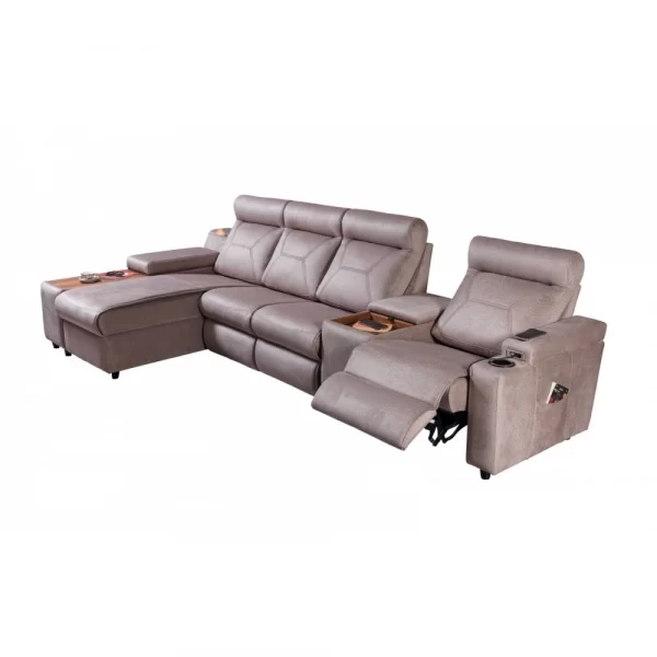 Zero reclining sofa corner set electric sofa cupholder 2