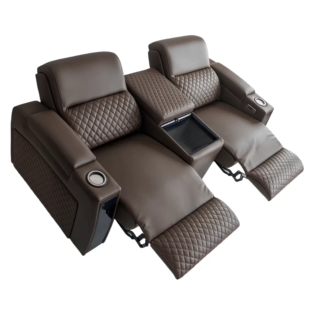 anika double reclining sofa electric recliner chair for home theater
