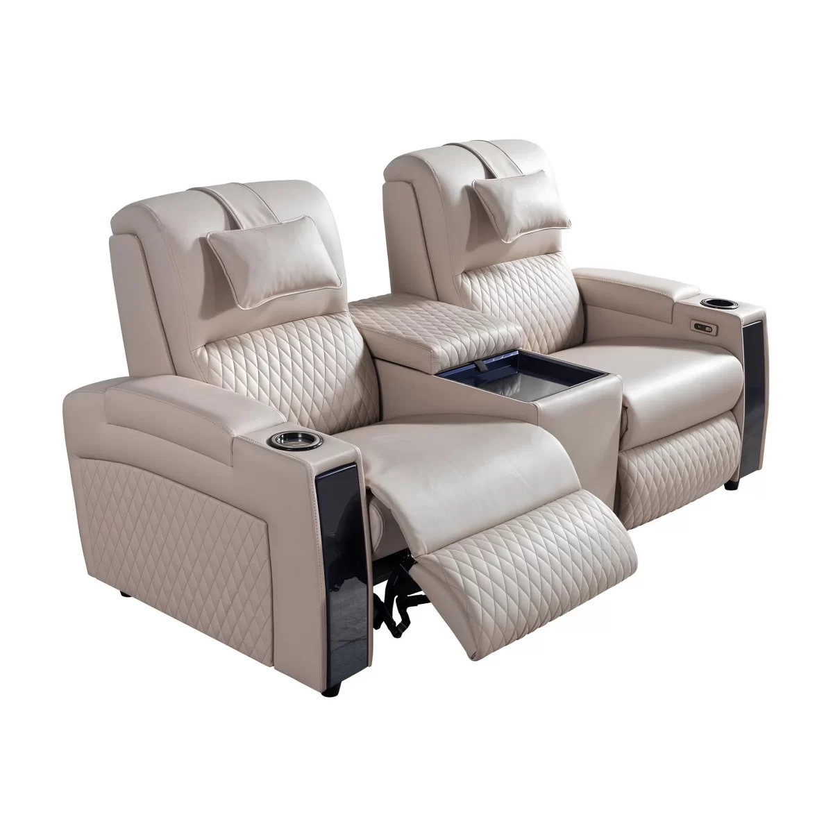 anika double reclining sofa electric recliner chair with usb cupholder for home cinema 7