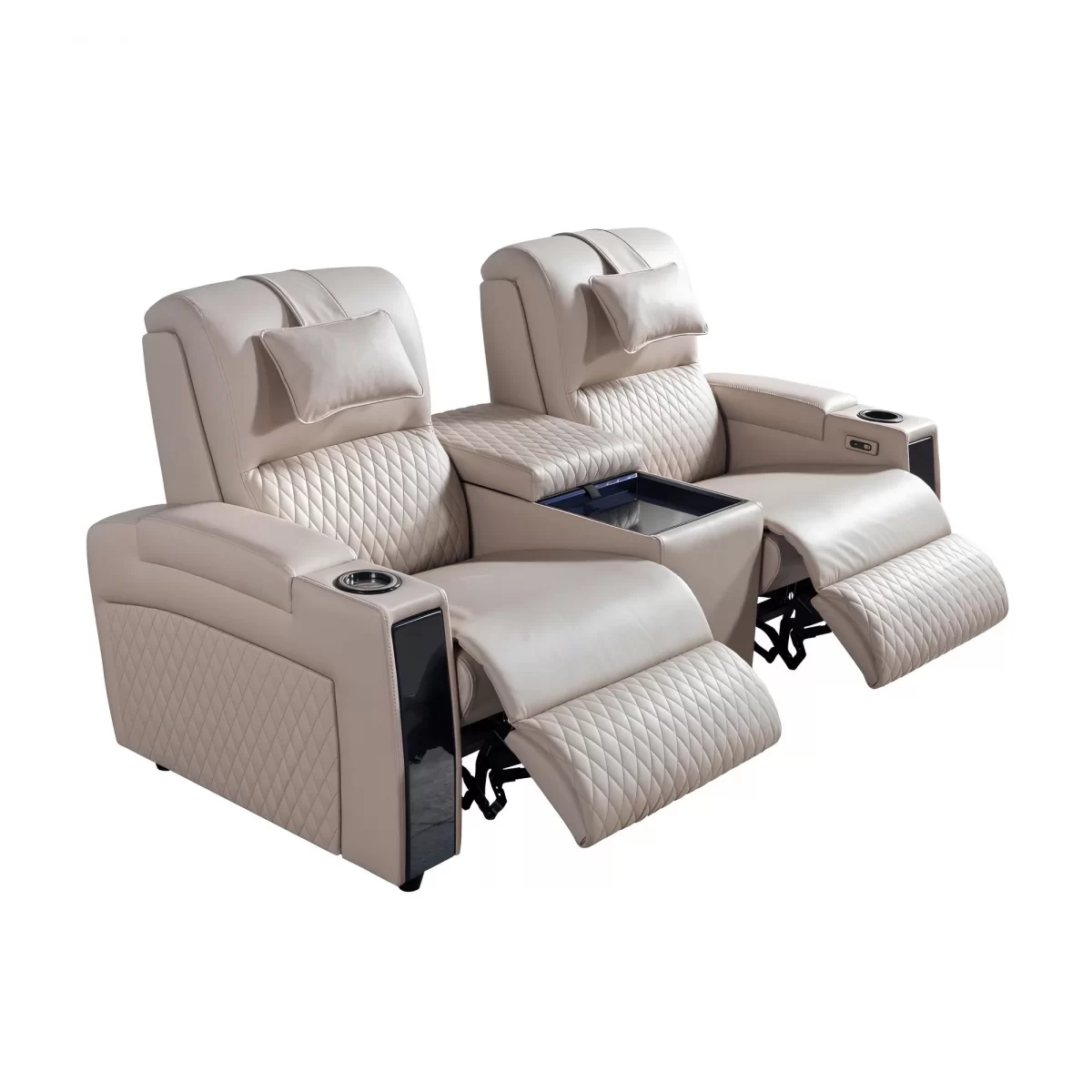 anika double reclining sofa electric recliner chair with usb cupholder for home cinema 8