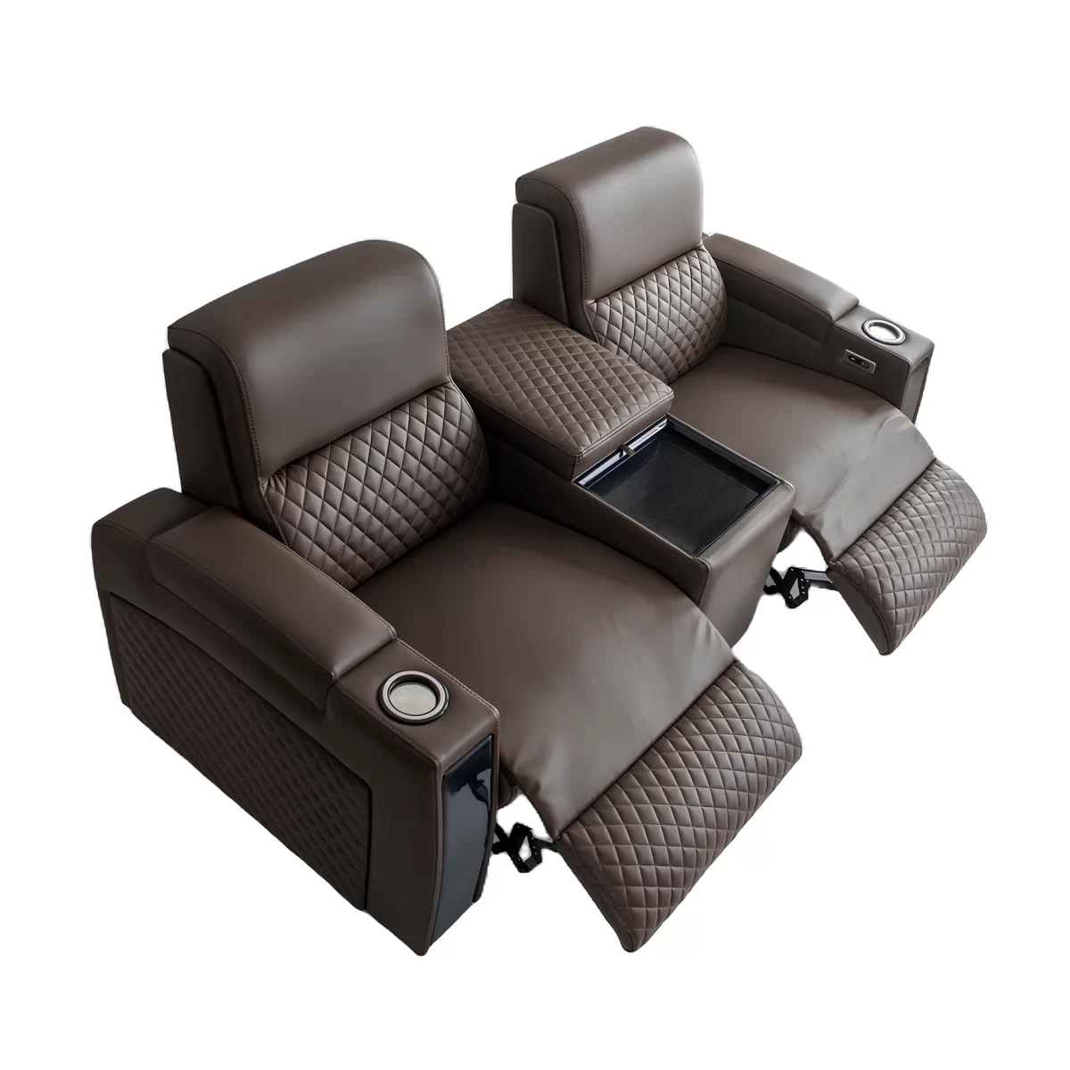anika double reclining sofa electric recliner chair with usb cupholder for home theater 2