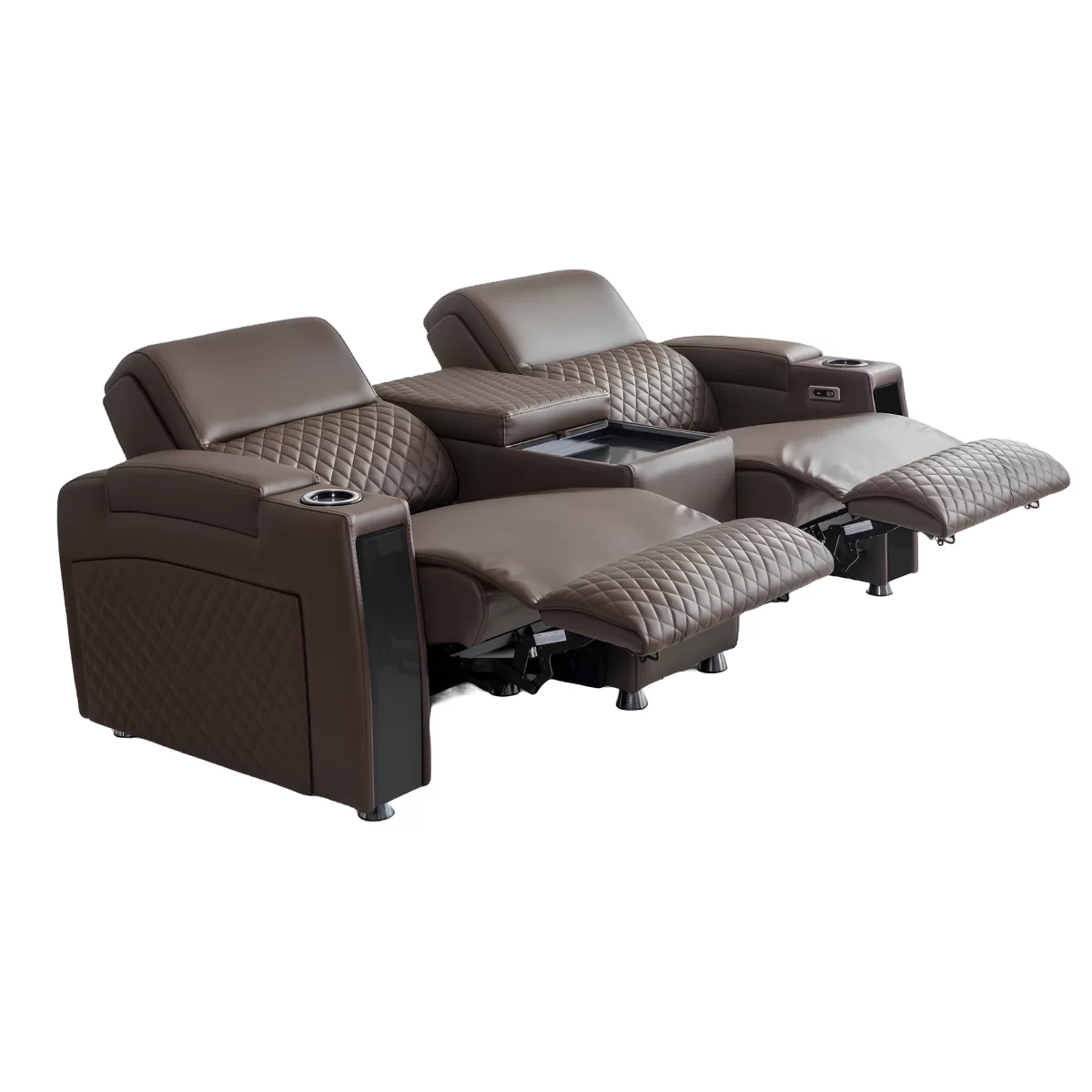 anika double reclining sofa electric recliner chair with usb cupholder for home theater 7