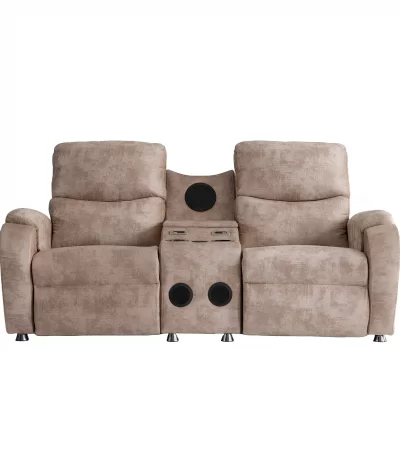 babil double reclining sofa electric recliner speakers usb ports cupholders 25 2