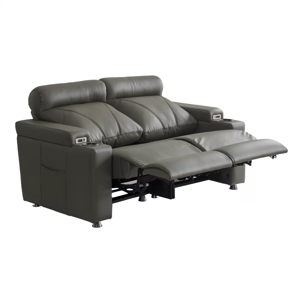 kayya double reclining sofa usb port cup holder automatic electric recliner chair