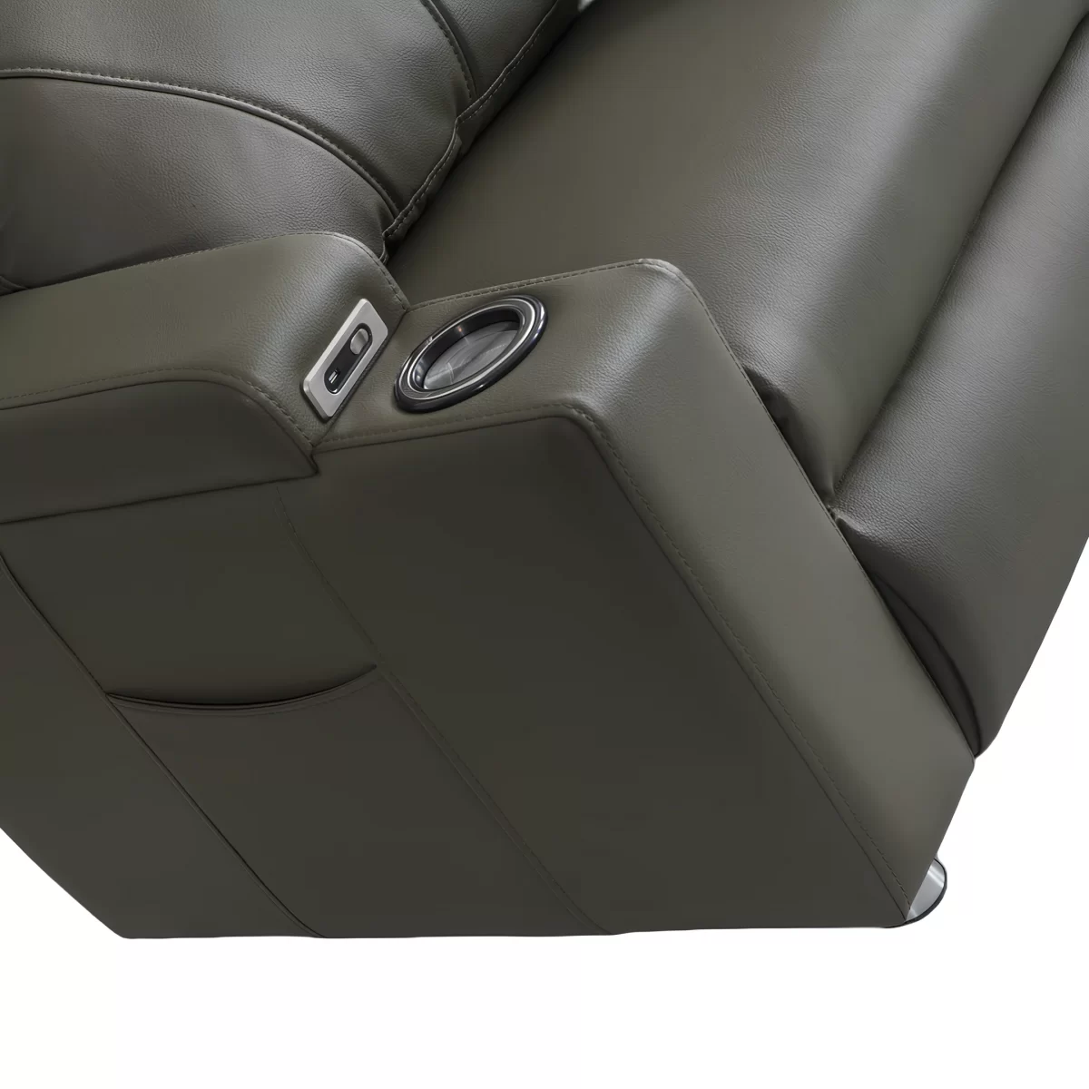 kayya double reclining sofa usb port cup holder automatic electric recliner chair 3