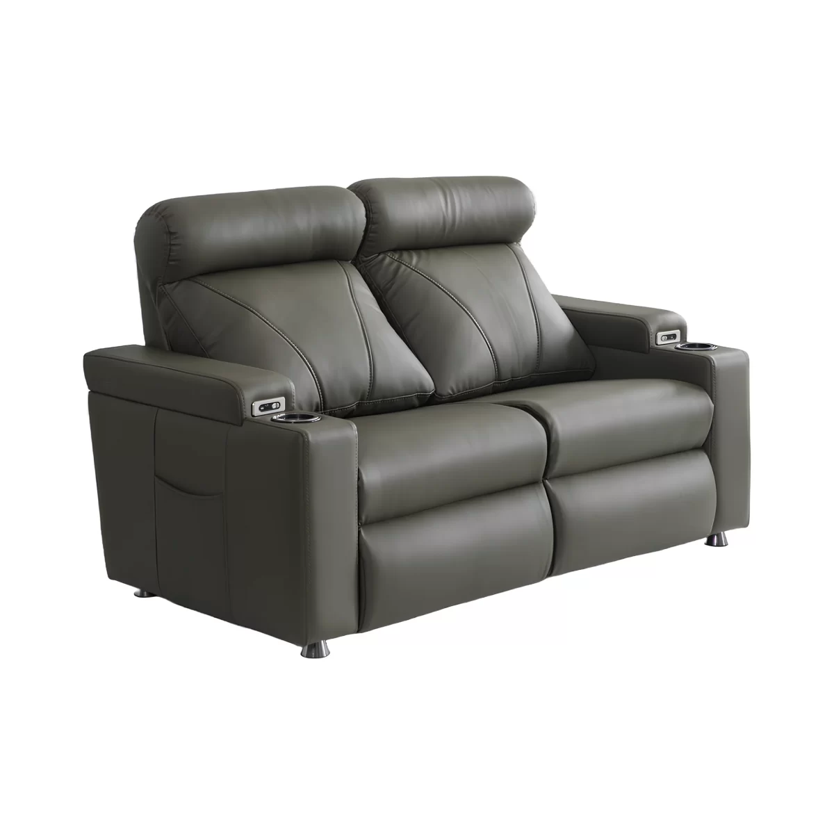 kayya double reclining sofa usb port cup holder automatic electric recliner chair 7