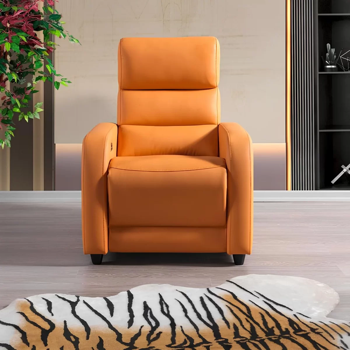 mari reclining sofa orange electric seat