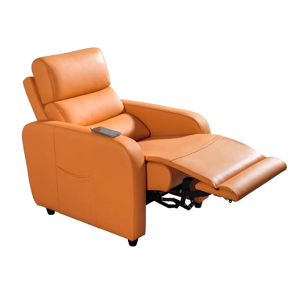 mari reclining sofa orange electric seat 4
