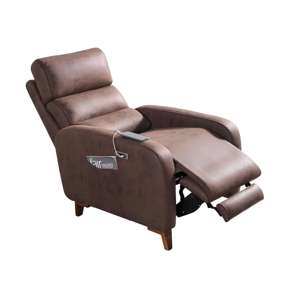 mari reclining sofa wooden armrest electric seat