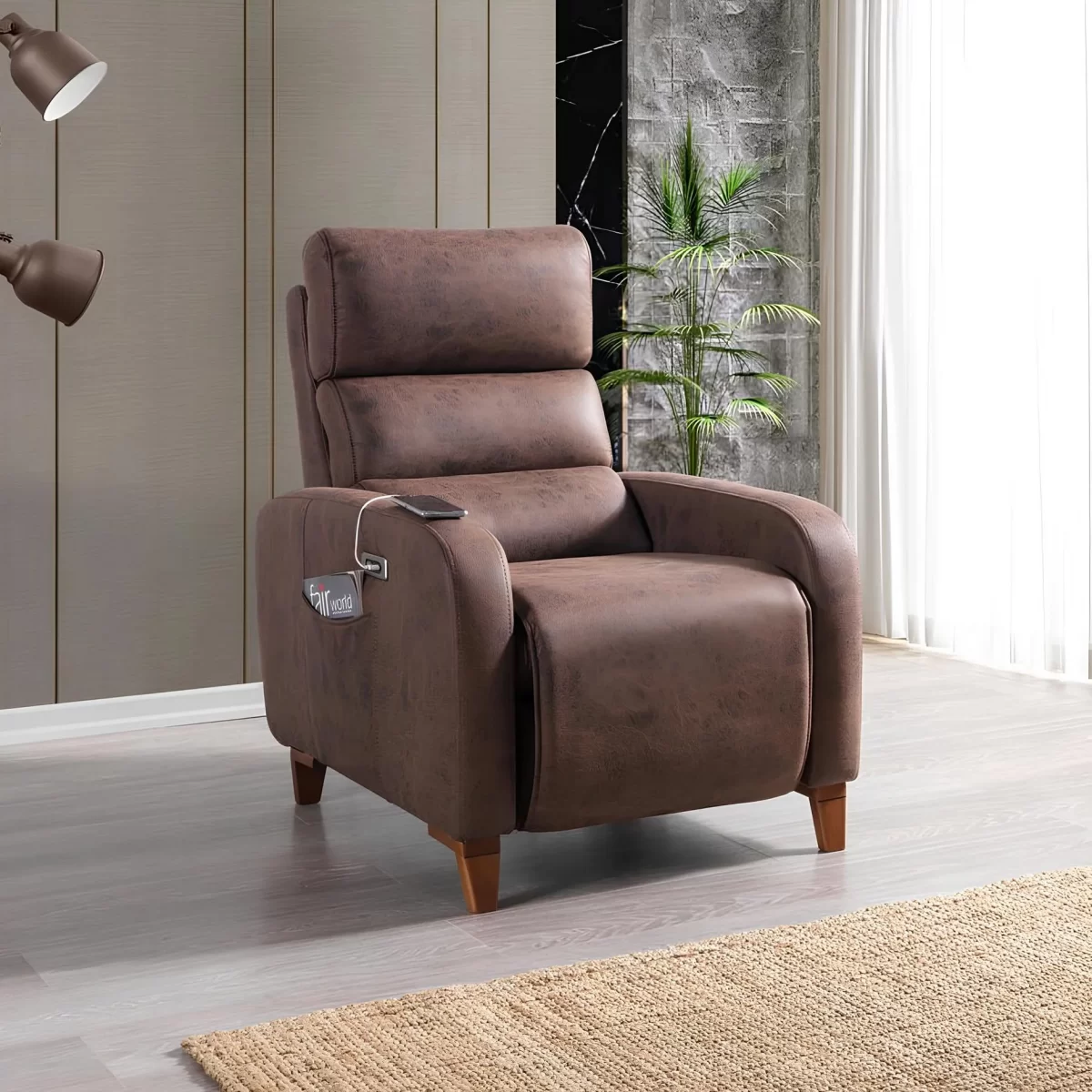 mari reclining sofa wooden armrest electric seat 4