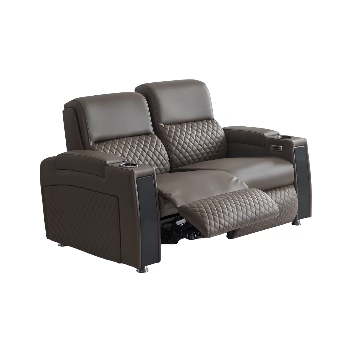 palma double reclining sofa electric recliner for home theater loveseat 3