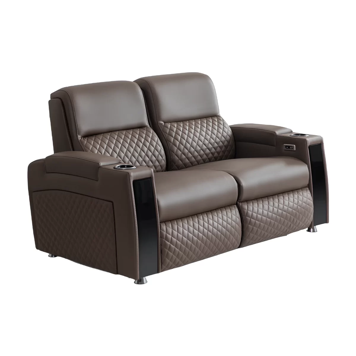 palma double reclining sofa electric recliner for home theater loveseat 7
