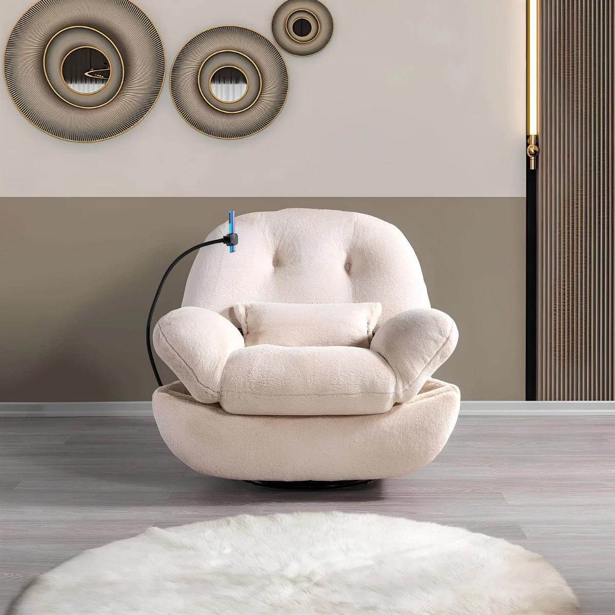 premium reclining sofa single rocking for home3