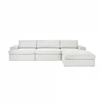 siesta modular corner set 4 modules off white linen feather 11