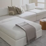 siesta modular corner set 4 modules off white linen feather 7