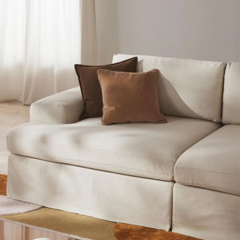 siesta modular sofa 3 modules beige linen feather 7