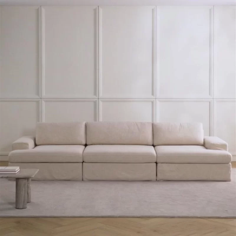 siesta modular sofa 3 modules beige linen feather