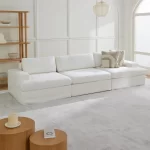 siesta modular sofa 3 modules off white linen feather