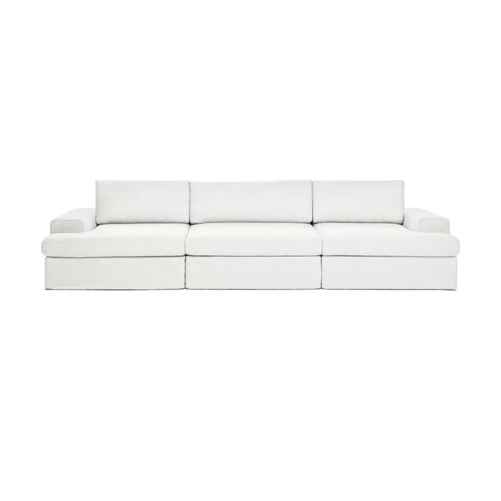 siesta modular sofa 3 modules off white linen feather 4