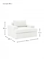 siesta pro armchair off white linen 6