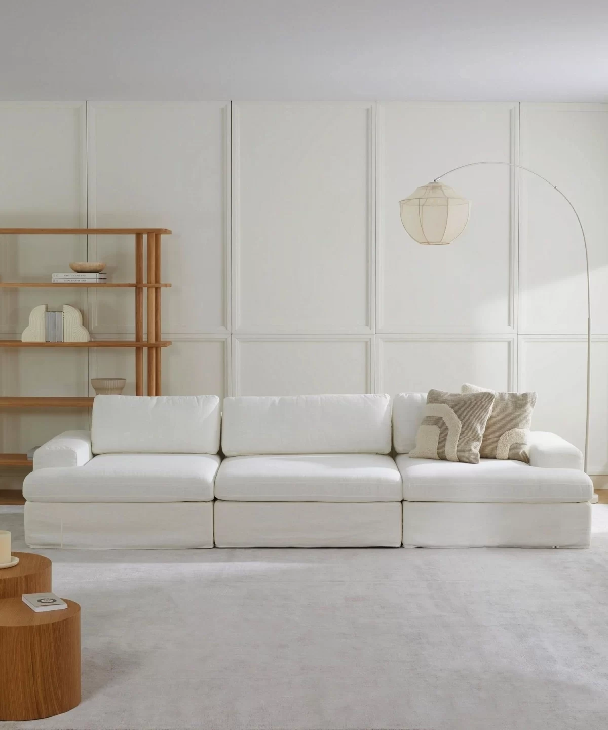 siesta pro modular sofa 3 modules off white linen 7