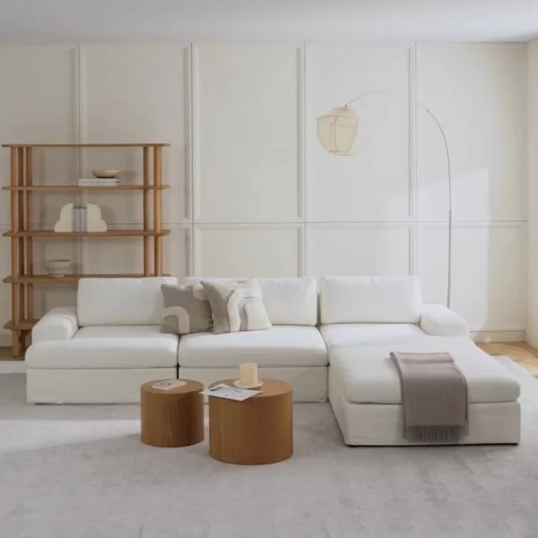 siesta pro modular sofa 4 modules off white linen feather 7