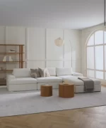 siesta pro modular sofa 4 modules off white linen feather 8