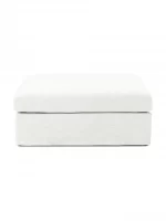 siesta pro ottoman off white linen feather